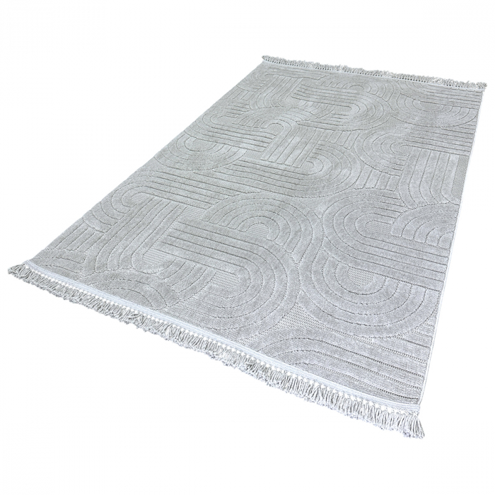 Covor 3D în relief acolade 678G diverse mărimi Gri [9]