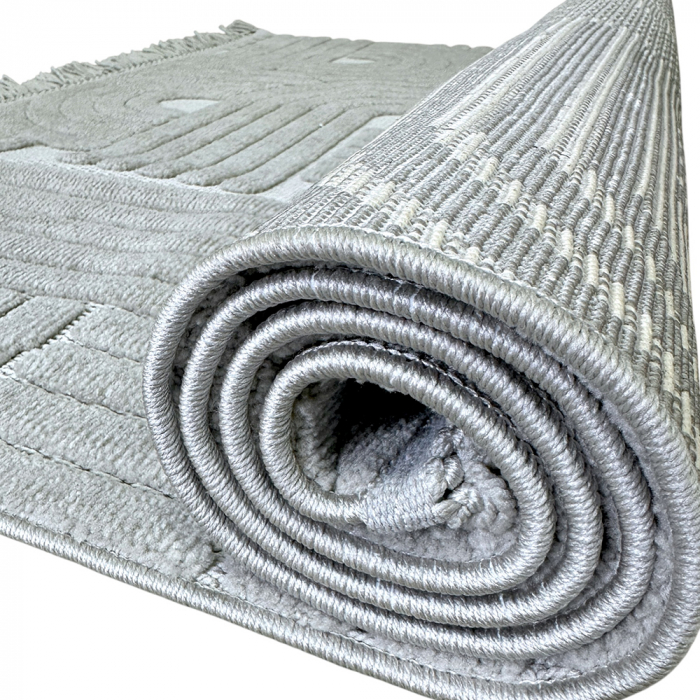 Covor 3D în relief acolade 678G diverse mărimi Gri [8]