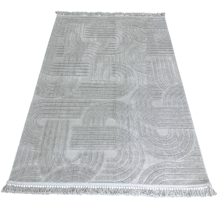 Covor 3D în relief acolade 678G diverse mărimi Gri [11]