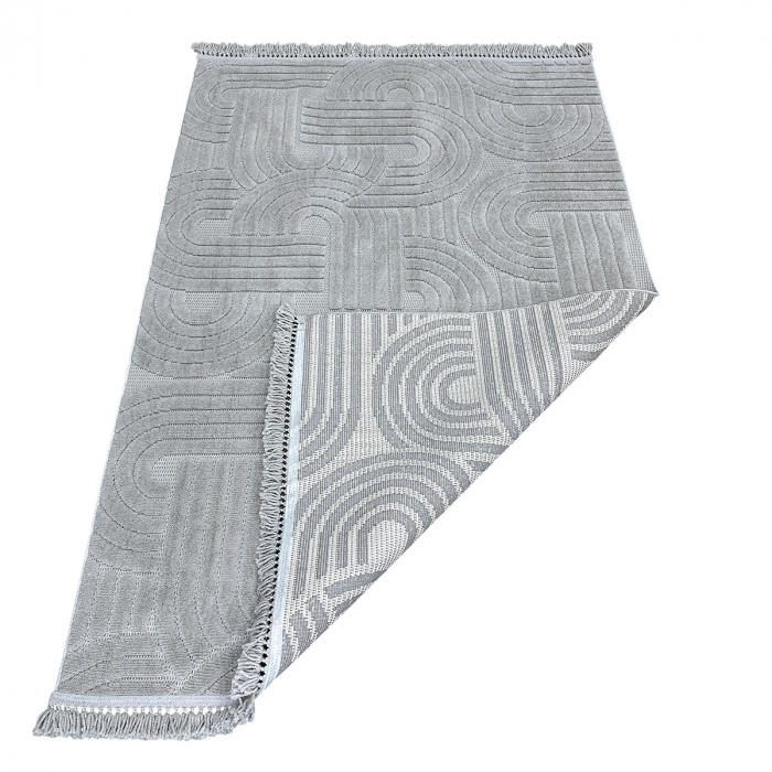 Covor 3D în relief acolade 678G diverse mărimi Gri [6]