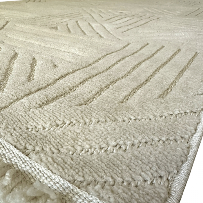 Covor 3D în relief geometric 692B diverse mărimi Crem [4]
