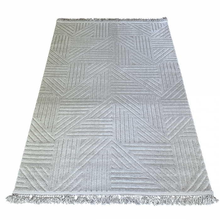Covor 3D în relief geometric 692G diverse mărimi Gri [11]