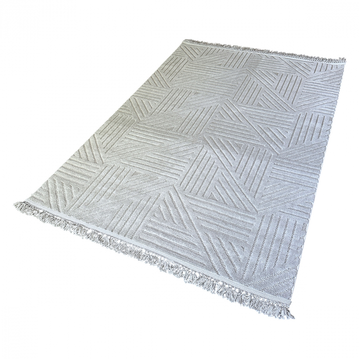 Covor 3D în relief geometric 692G diverse mărimi Gri [9]