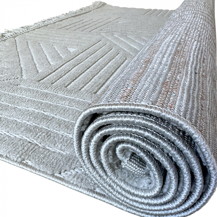 Covor 3D în relief geometric 692G diverse mărimi Gri [8]