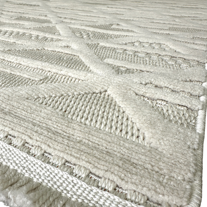 Covor 3D în relief zigzag 036B diverse mărimi Crem [4]