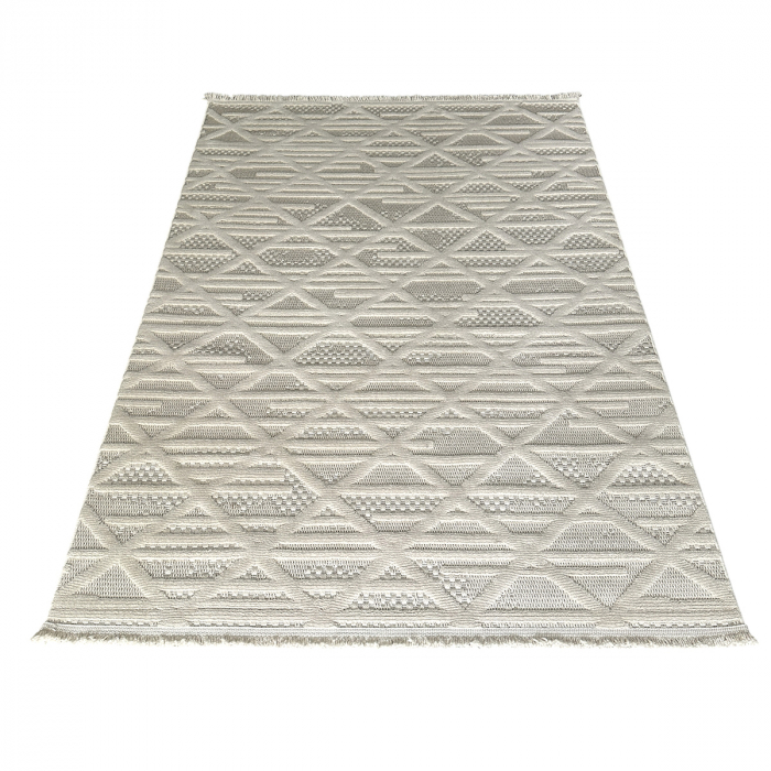 Covor 3D în relief zigzag 036B diverse mărimi Crem [11]