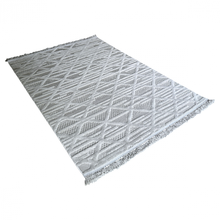 Covor 3D în relief zigzag 036G diverse mărimi Gri [10]