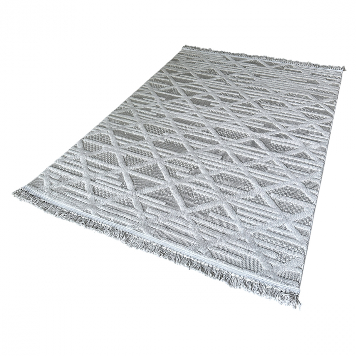 Covor 3D în relief zigzag 036G diverse mărimi Gri [9]