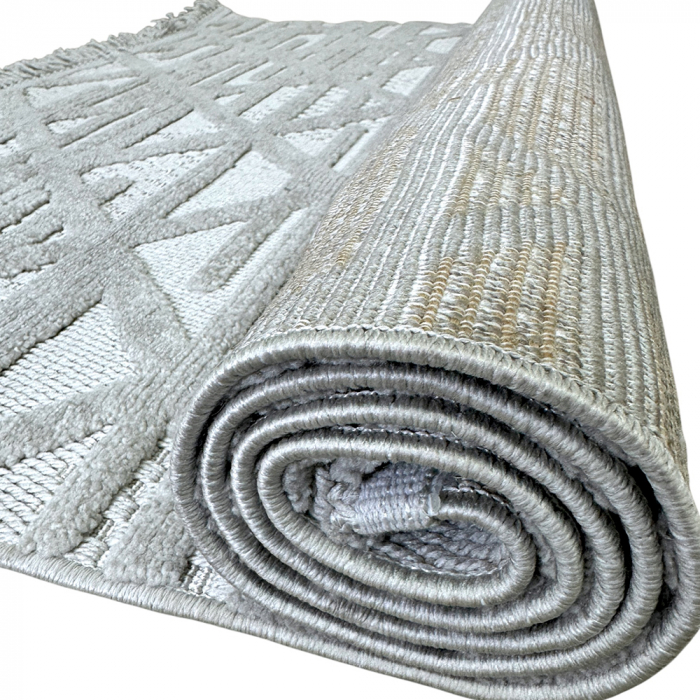 Covor 3D în relief zigzag 036G diverse mărimi Gri [8]