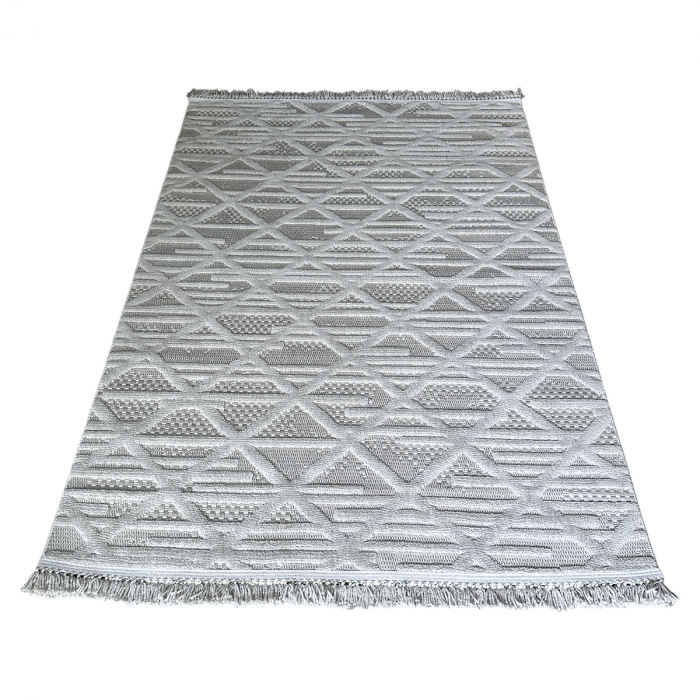 Covor 3D în relief zigzag 036G diverse mărimi Gri [11]
