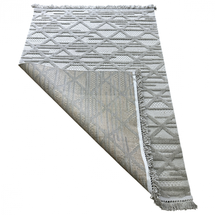 Covor 3D în relief zigzag 036G diverse mărimi Gri [6]