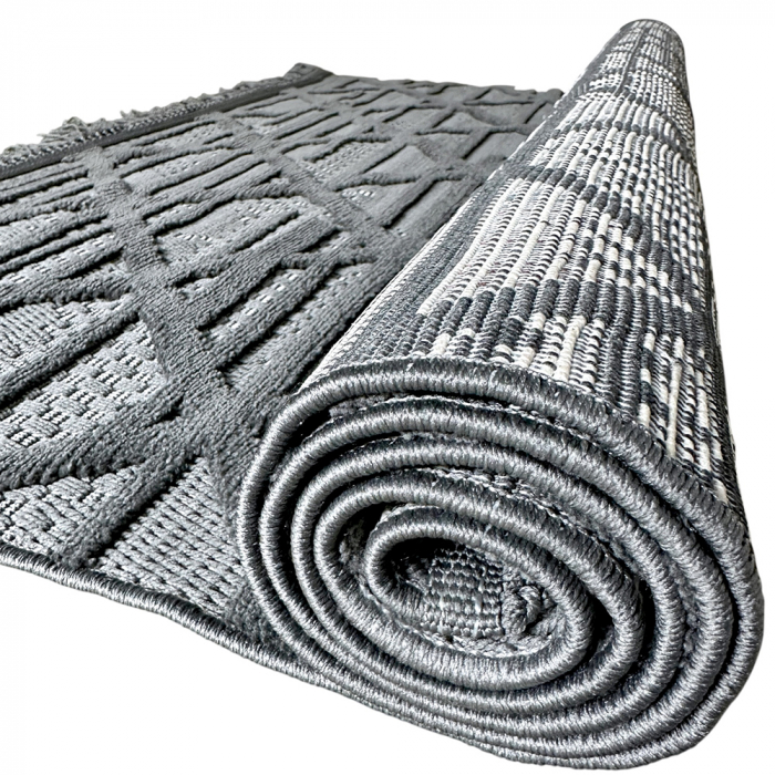 Covor 3D în relief zigzag 036A diverse mărimi Antracit [8]