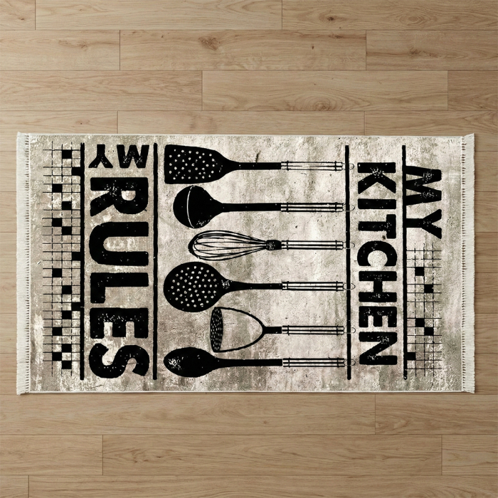 Covor bucătărie antiderapant, My Kitchen Rules, mai multe dimensiuni [3]