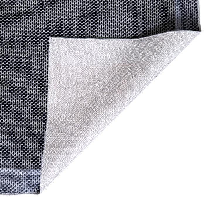 Covor cameră antiderapant, cu Aspect de Sisal, Țesătură plată, Gri Închis, diverse dimensiuni [8]