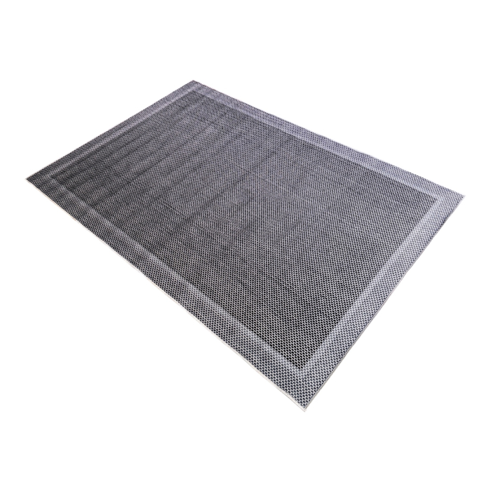Covor cameră antiderapant, cu Aspect de Sisal, Țesătură plată, Gri Închis, diverse dimensiuni [5]