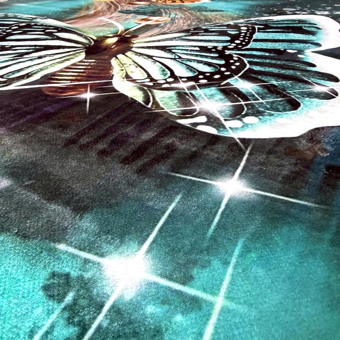 Covor cameră antiderapant, Model Fluturi Turcoaz, mai multe dimensiuni [4]