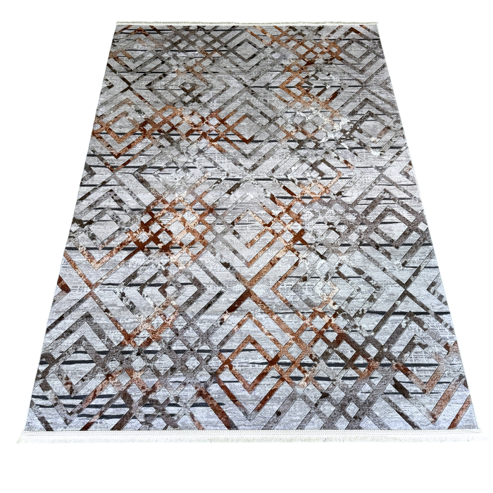 Covor cameră antiderapant, Model Urban Industrial Gri, mai multe dimensiuni [4]