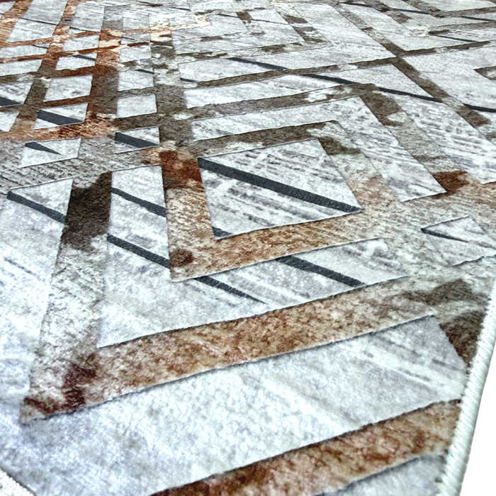 Covor cameră antiderapant, Model Urban Industrial Gri, mai multe dimensiuni [6]