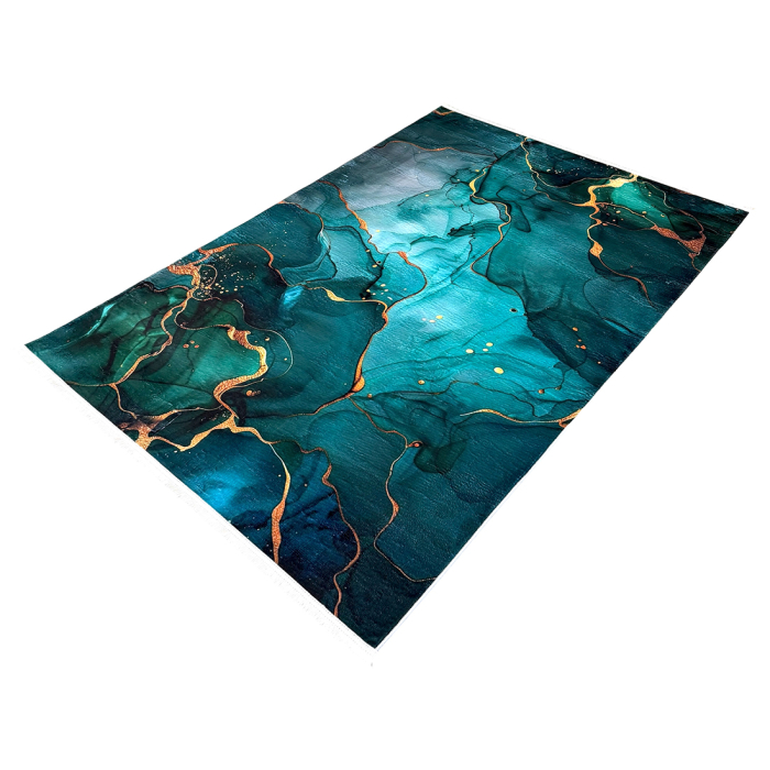 Covor cameră antiderapant, Modern Abstract Marmorat, mai multe dimensiuni [8]
