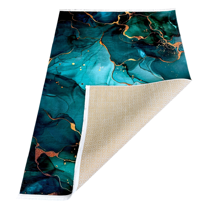 Covor cameră antiderapant, Modern Abstract Marmorat, mai multe dimensiuni [7]