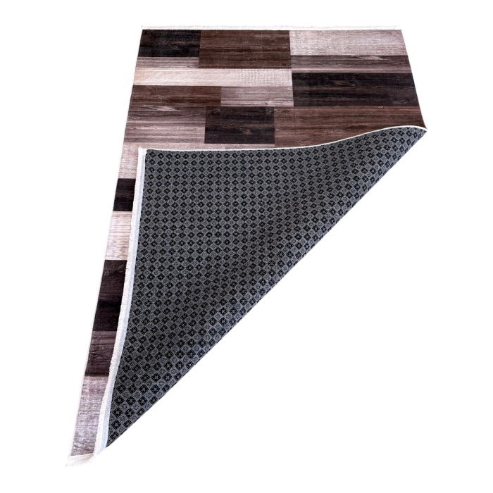 Covor cameră antiderapant, Modern Geometric Maro bej, mai multe dimensiuni [8]