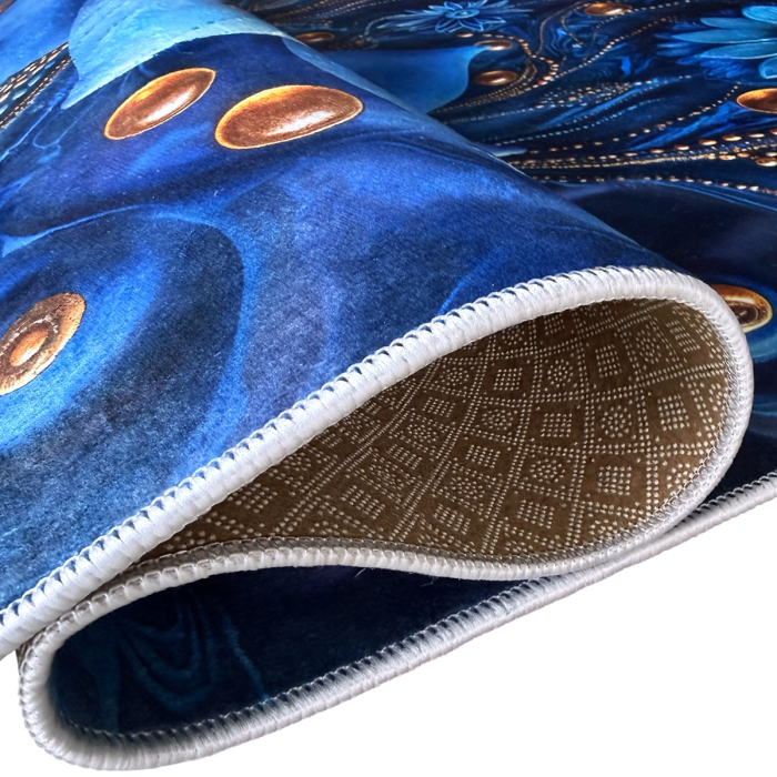 Covor cameră antiderapant, Model Floral Royal, mai multe dimensiuni [6]