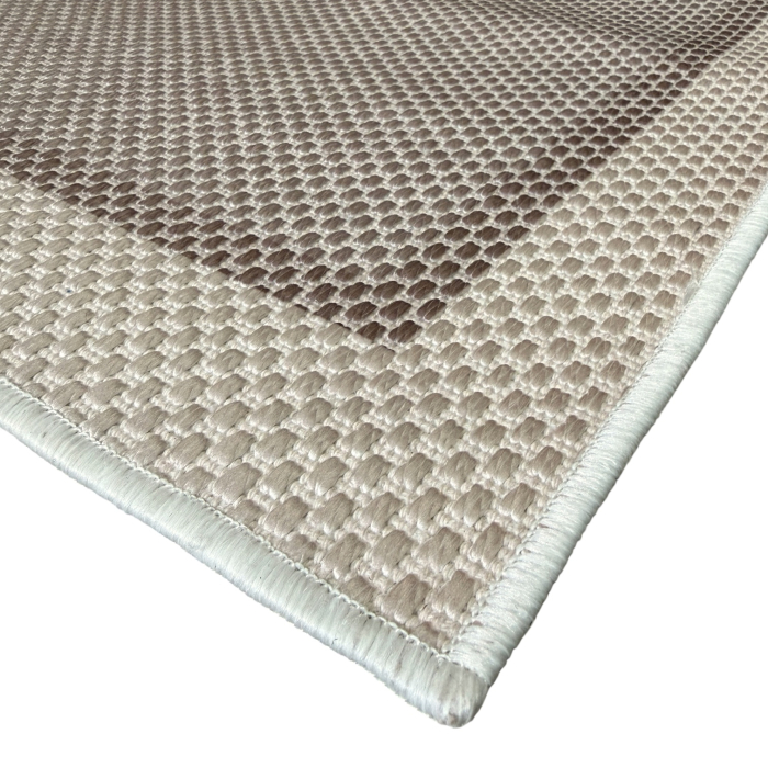 Covor cameră antiderapant, cu Aspect de Sisal, Țesătură plată, Bej, diverse dimensiuni [6]