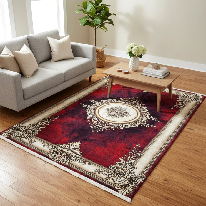 Covor cameră antiderapant, Clasic Elegant Baroc, mai multe dimensiuni [2]