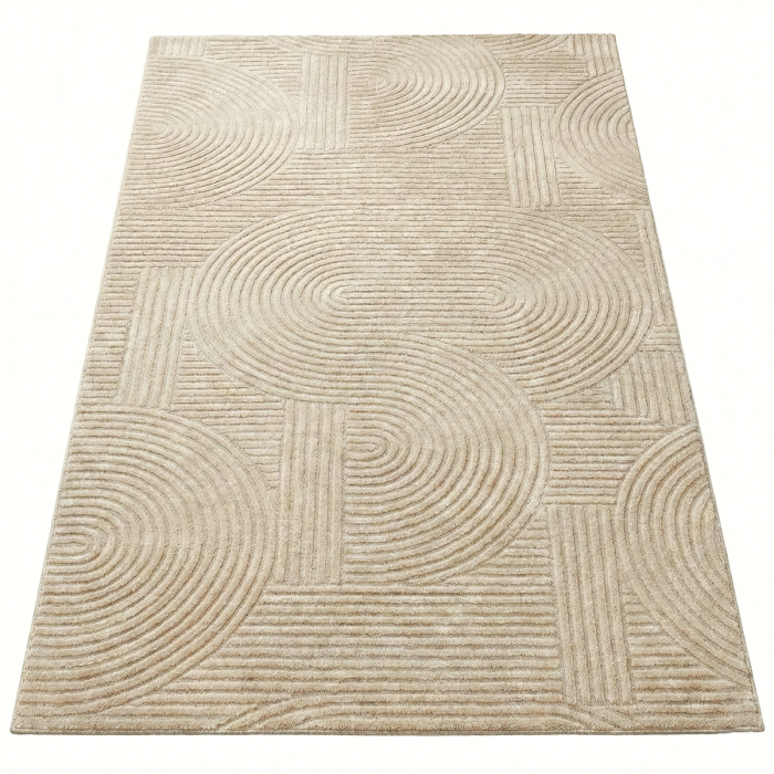 Covor cameră antiderapant, Welsoft, acolade bej, mai multe dimensiuni [3]