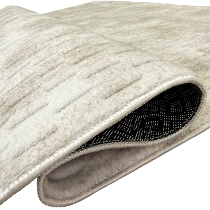 Covor cameră antiderapant Welsoft, model abstract, bej-taupe, 120x180 cm [6]