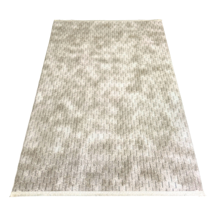 Covor cameră antiderapant Welsoft, model abstract, bej-taupe, 120x180 cm [3]