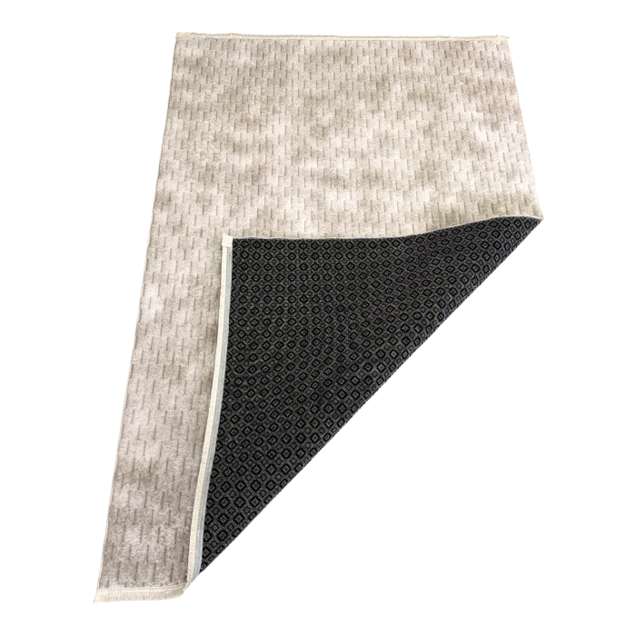 Covor cameră antiderapant Welsoft, model abstract, bej-taupe, 120x180 cm [7]
