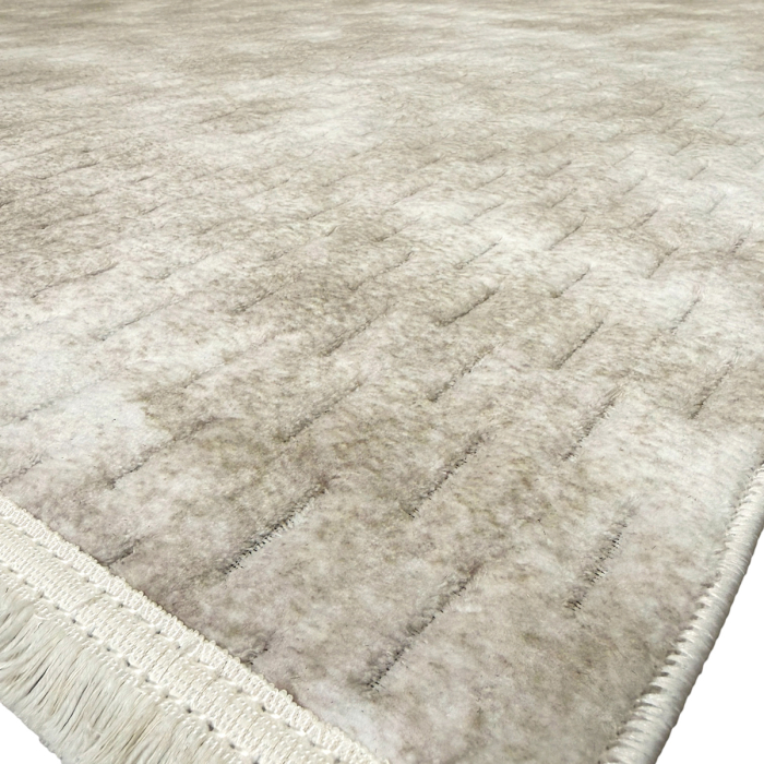 Covor cameră antiderapant Welsoft, model abstract, bej-taupe, 120x180 cm [4]