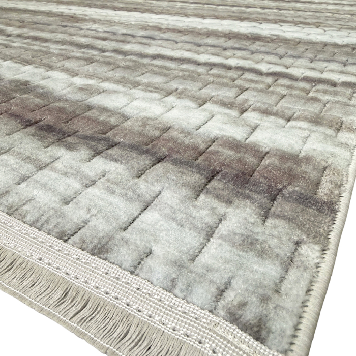 Covor cameră antiderapant Welsoft Plus, model dungi, maro-bej, 200x300 cm [4]
