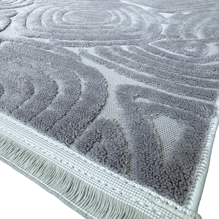 Covor cameră antiderapant, Welsoft, triunghi gri, mai multe dimensiuni [6]