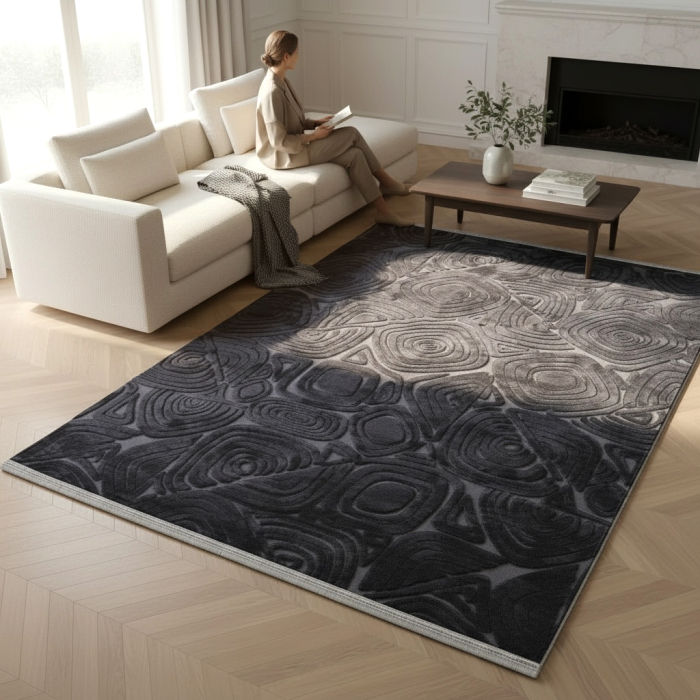 Covor cameră antiderapant, Welsoft, triunghi antracit, mai multe dimensiuni [3]