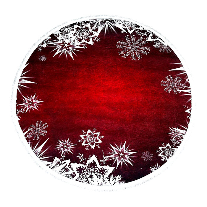 Covor decorativ Crăciun, rotund, antiderapant, diametru 100 cm, CCR102 [6]