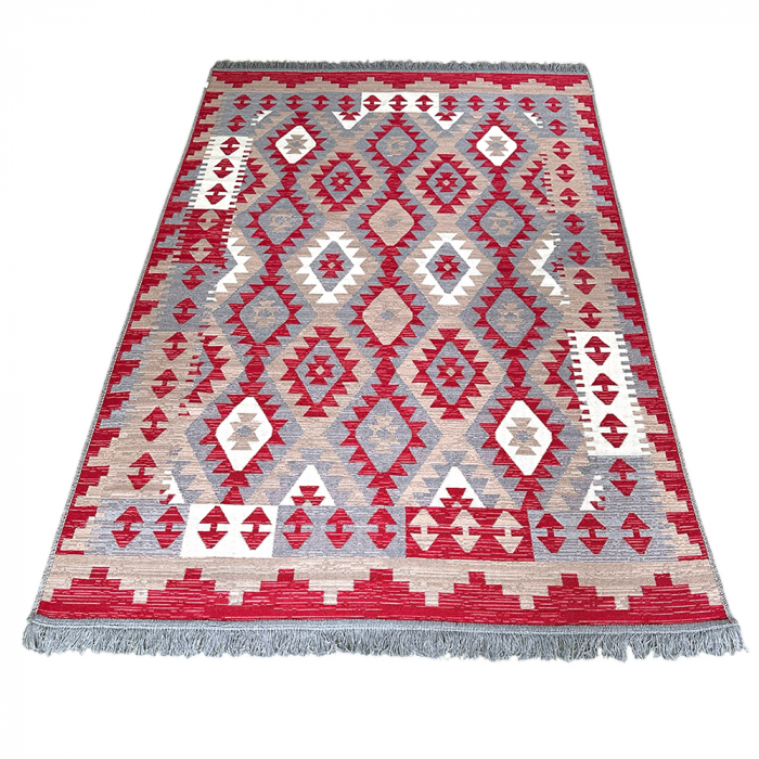 Covor rustic tradițional, 2 fețe, diverse mărimi, Gri [10]