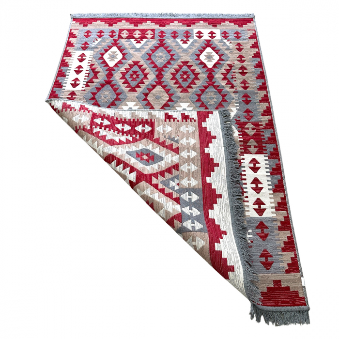 Covor rustic tradițional, 2 fețe, diverse mărimi, Gri [6]