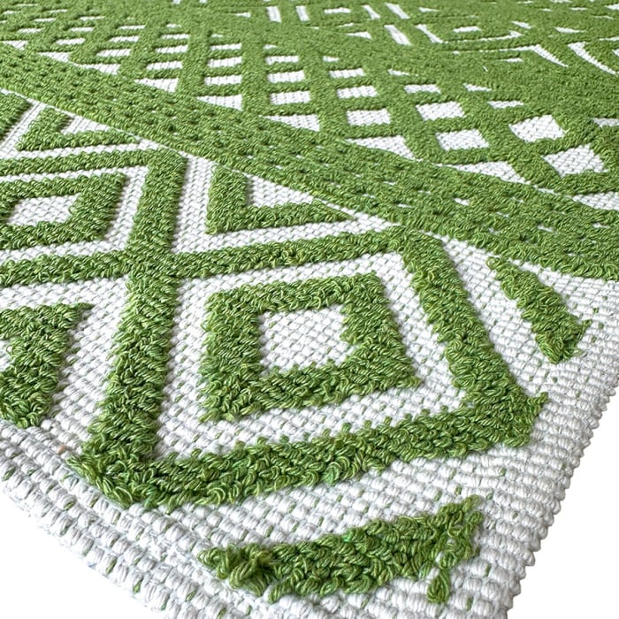 Covor țesut din Bumbac, verde, diverse mărimi, CBB620 [3]