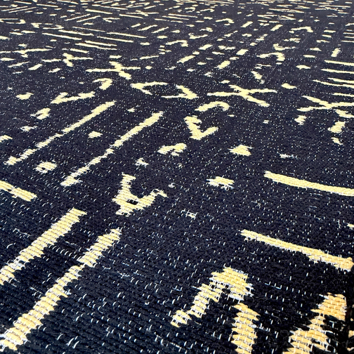 Covor Țesut Tradițional, 2 fețe, Model Tribal Etnic Negru-Bej, diverse dimensiuni [12]