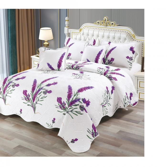 Cuvertură bumbac 100%, 5 piese, pat 2 persoane, 230x250 cm, CB275 [1]