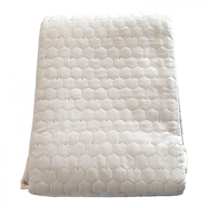 Cuvertură bumbac cu in, 5 piese, pat 2 persoane, 220x240 cm, CBI01 [2]