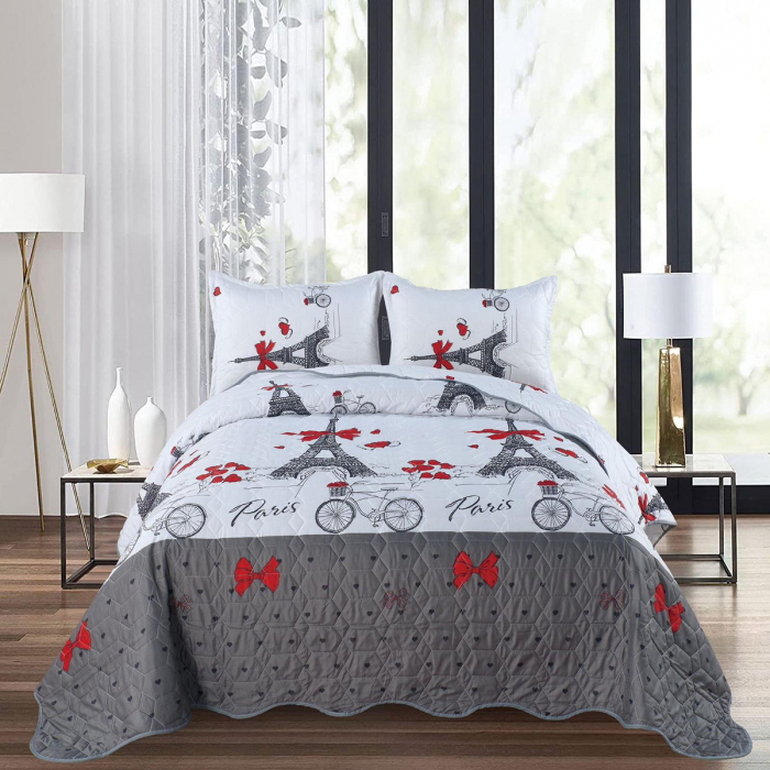 Cuvertură poliester cu model, 3 piese, 220x240 cm, CS19 [1]