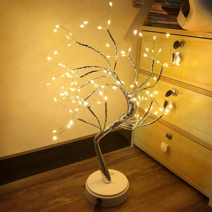 Decorațiune de Crăciun, Copăcel cu 108 leduri, usb și baterii, diverse culori [3]