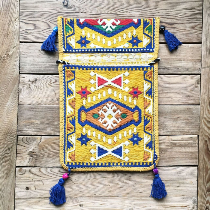 Geanta de umar cu ciucuri Yellow Persia [4]