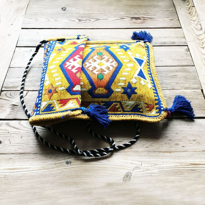 Geanta de umar cu ciucuri Yellow Persia [7]