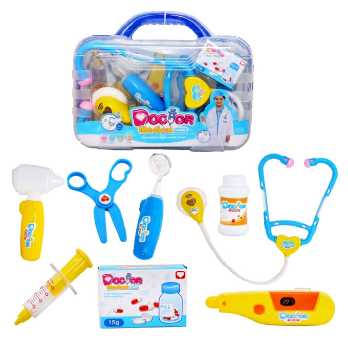 Gentuță doctor cu accesorii cu sunete și lumini albastru JC55 [3]