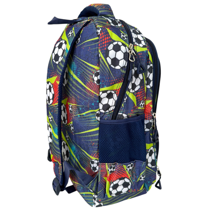 Ghiozdan pentru școală, 43 x 28 x 20 cm, 3 compartimente, model fotbal, GS105 [5]