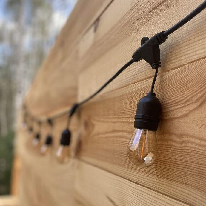 Ghirlandă Solară cu lumină caldă, de exterior, 20 metri, 20 becuri, bec clar, alb cald [6]